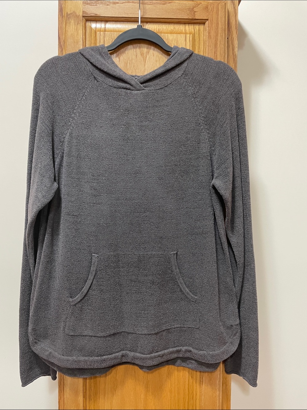 Barefoot Dreams Cozy Women's Hoodie- Charcoal Gray- Size Large